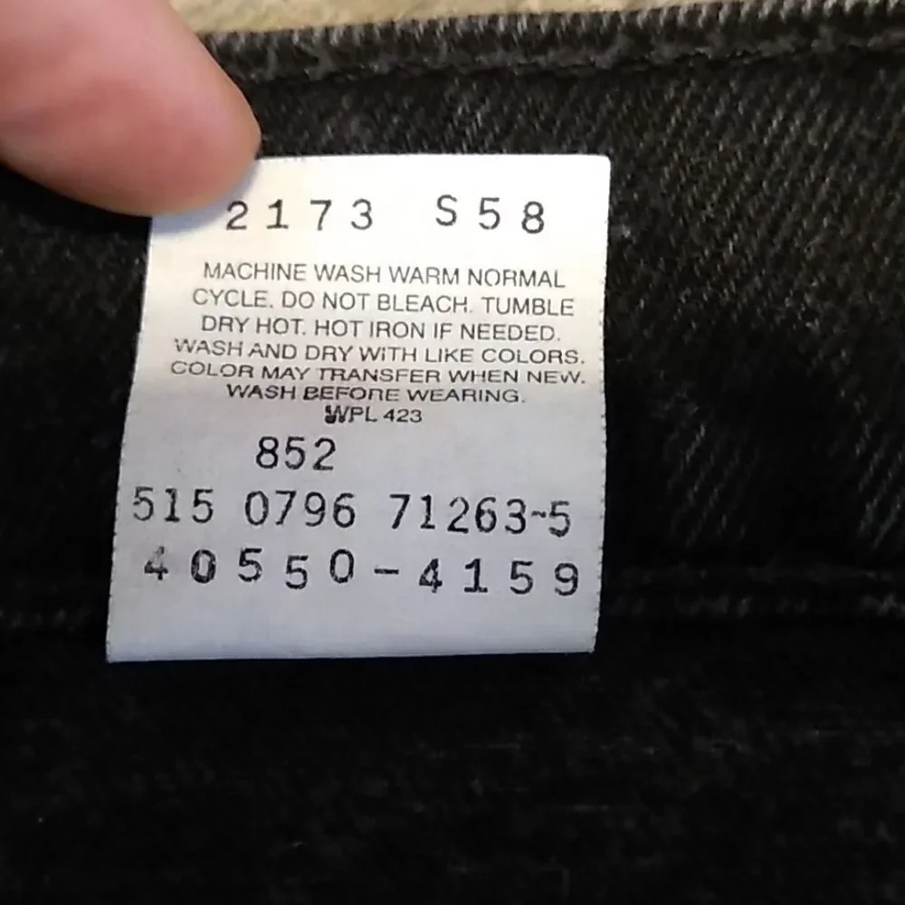 Levi's Vintage Black 550 Jeans Men's W 38 L 36‎